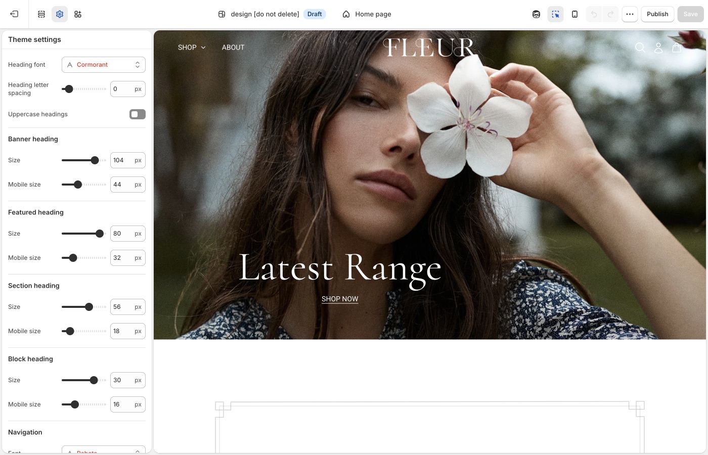 Beyond Typography in Theme settings