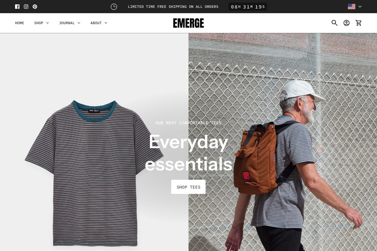 Emerge homepage