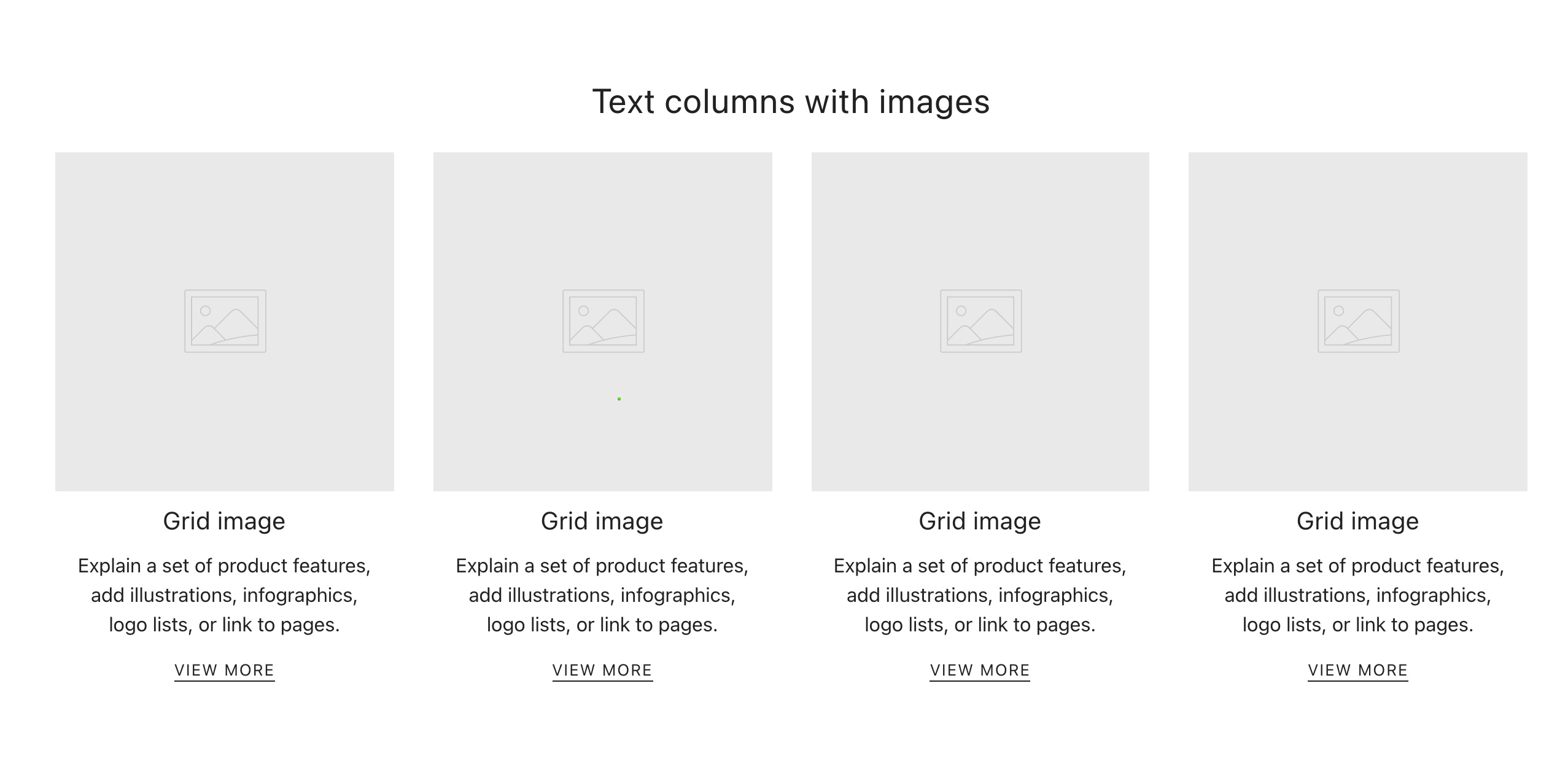 Text columns with images settings